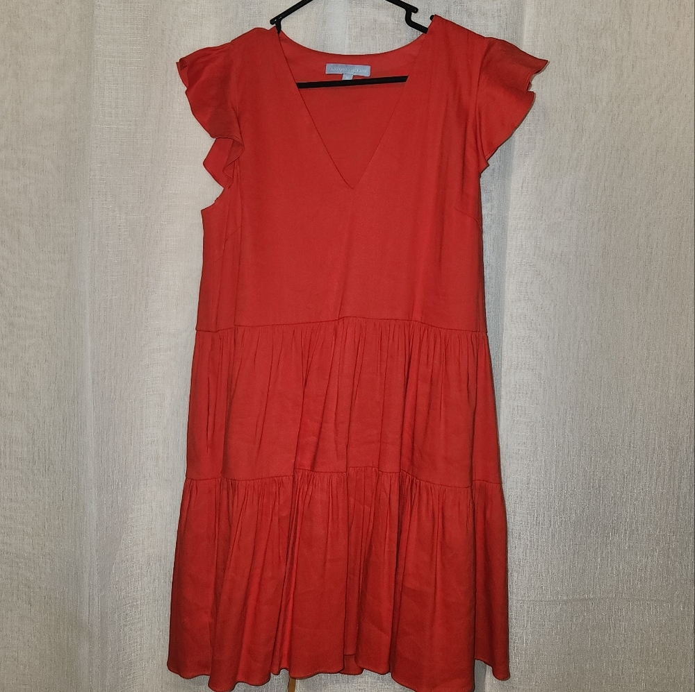 Antonio Melino red linen dress